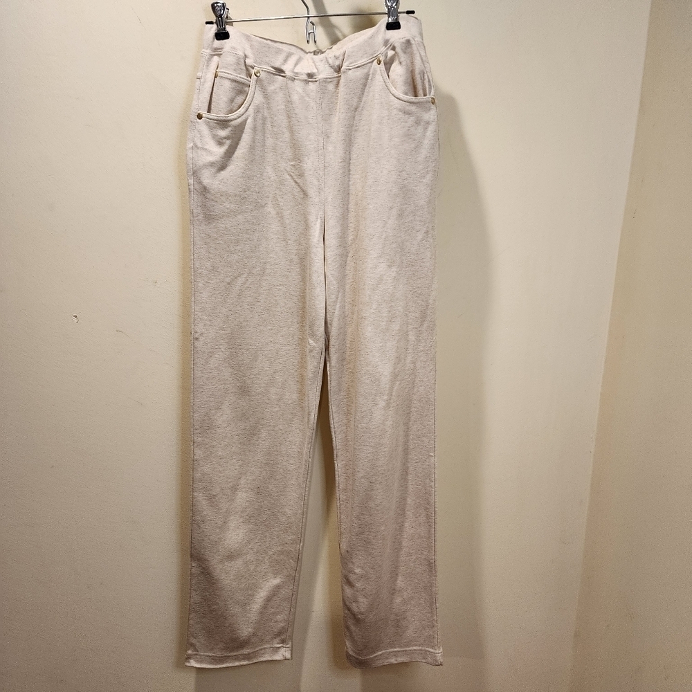 ESCADA SPORT Ivory Classic Fit 100% cotton pant size 38